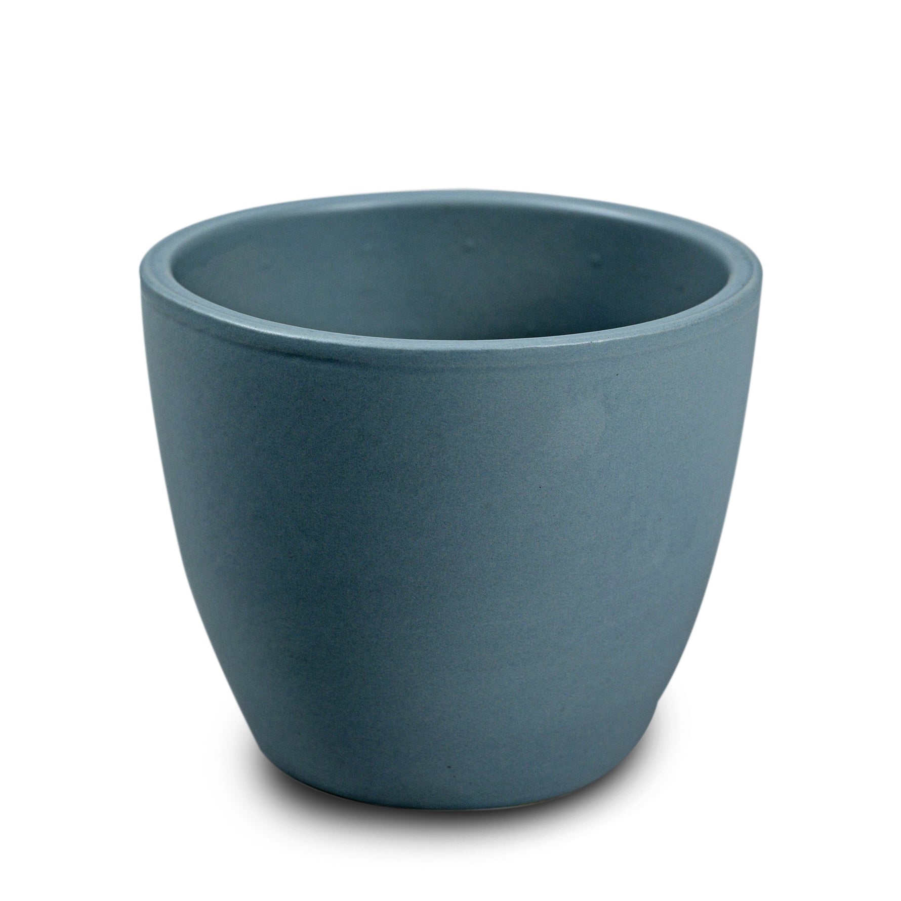 ROUND LIGHT BLUE CERAMIC POTS -حوض سيراميك أزرق فاتح مستدير