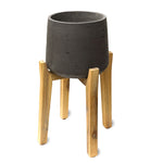 BRESCIA PLANTER, (FEET HIGH) BLACK WASHED