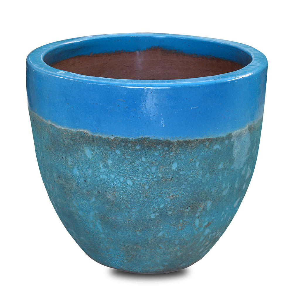 ALTEROSA IRONSTONE AQUA BLUE PLANTER D71cm - حوض ألتروسا