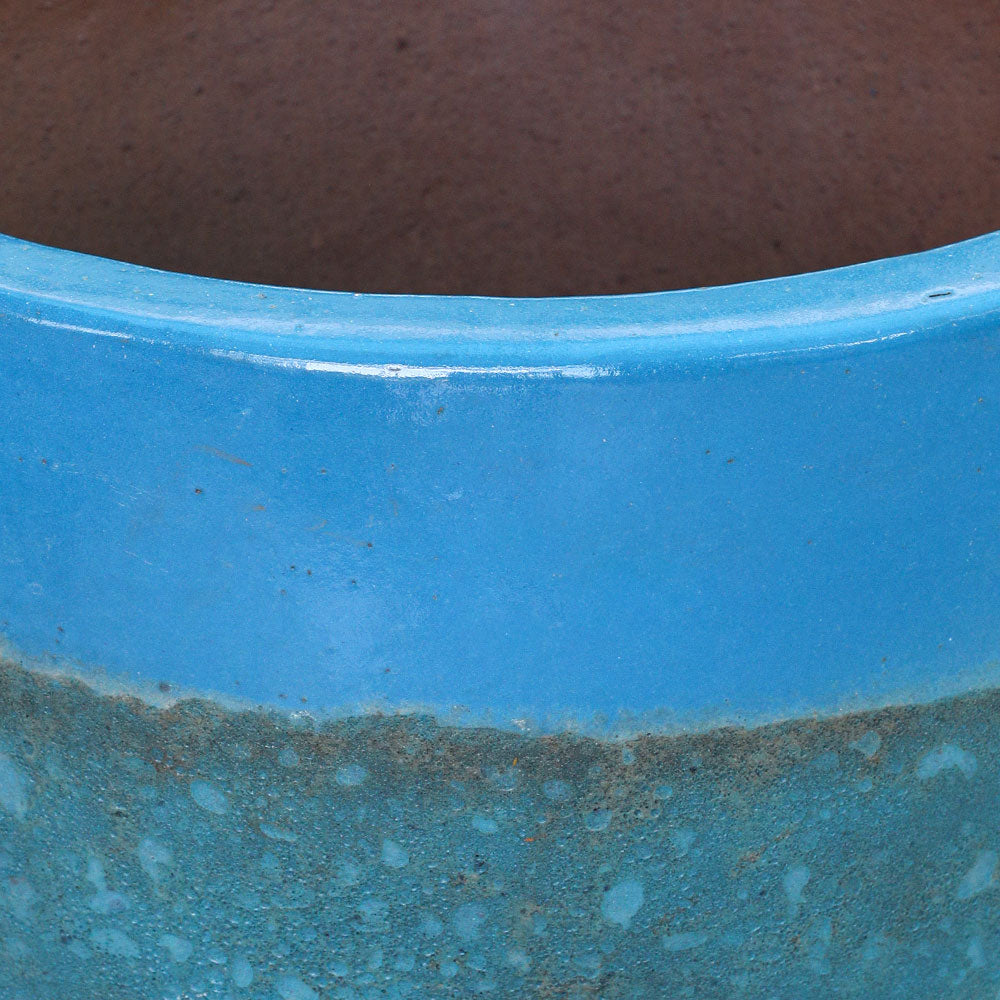 ALTEROSA IRONSTONE AQUA BLUE PLANTER D71cm - حوض ألتروسا