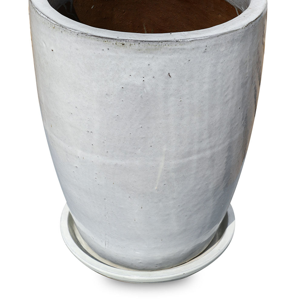 ASSEN WHITE CERAMIC PLANTER