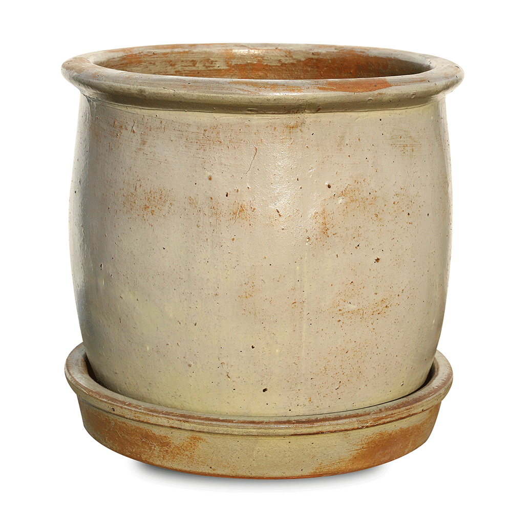 ALMERE ANTIQUE WHITE CERAMIC PLANTER - حوض سيراميك أبيض