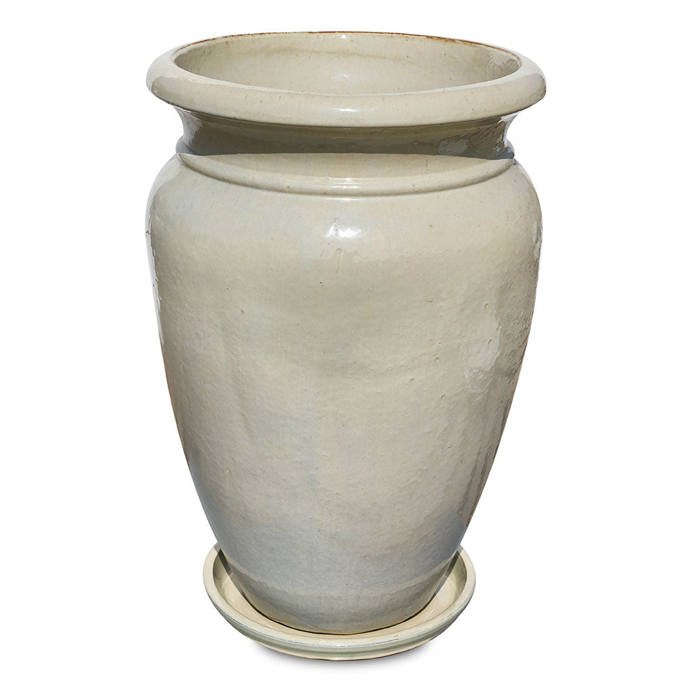 VEENDAM CREAMY WHITE CERAMIC PLANTER