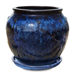 MONTFORT GLAZED BLUE CERAMIC PLANTER