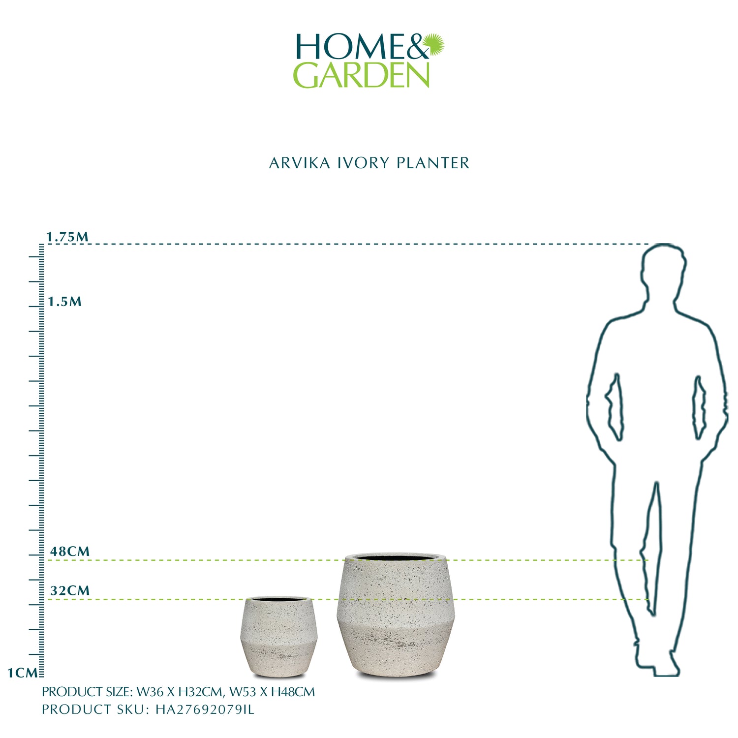 ARVIKA IVORY POT D 53 CM - حوض أرفيكا ايفوري