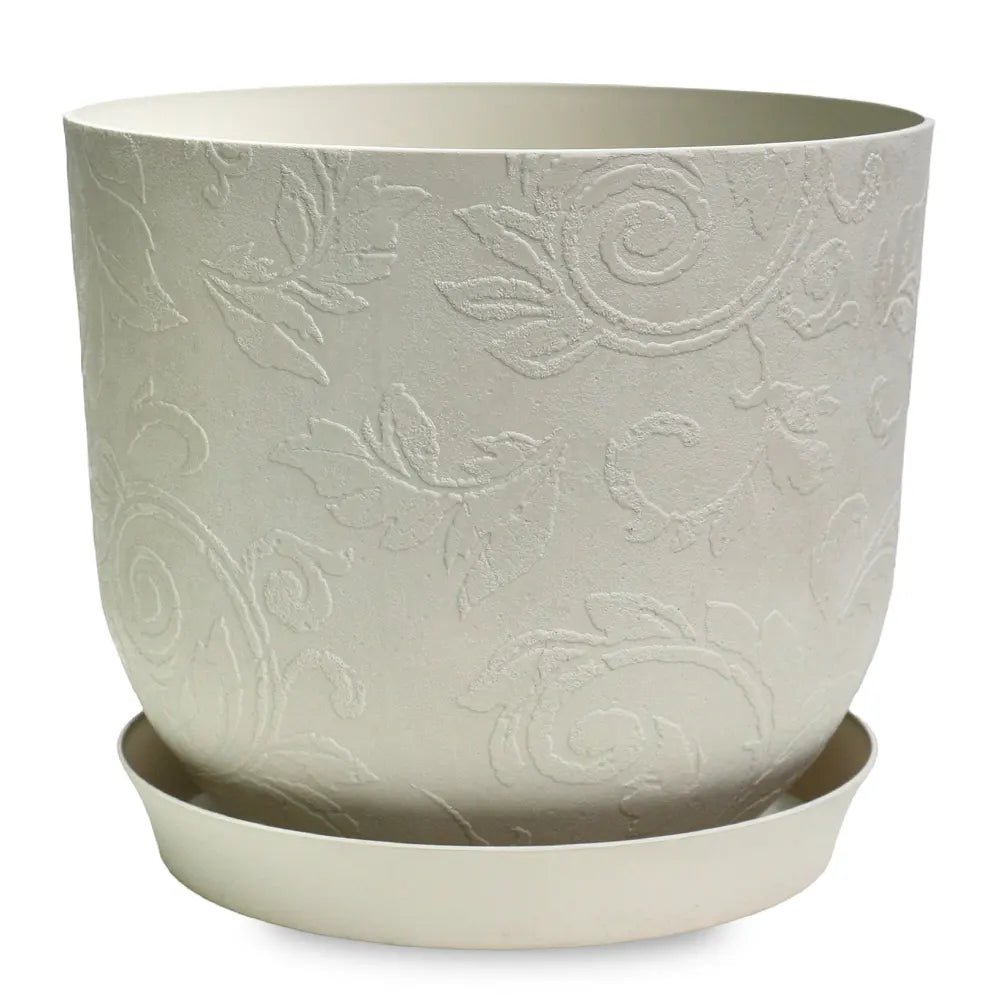 LORIENT WHITE PLASTIC POT D 30 CM - حوض بلاستيك