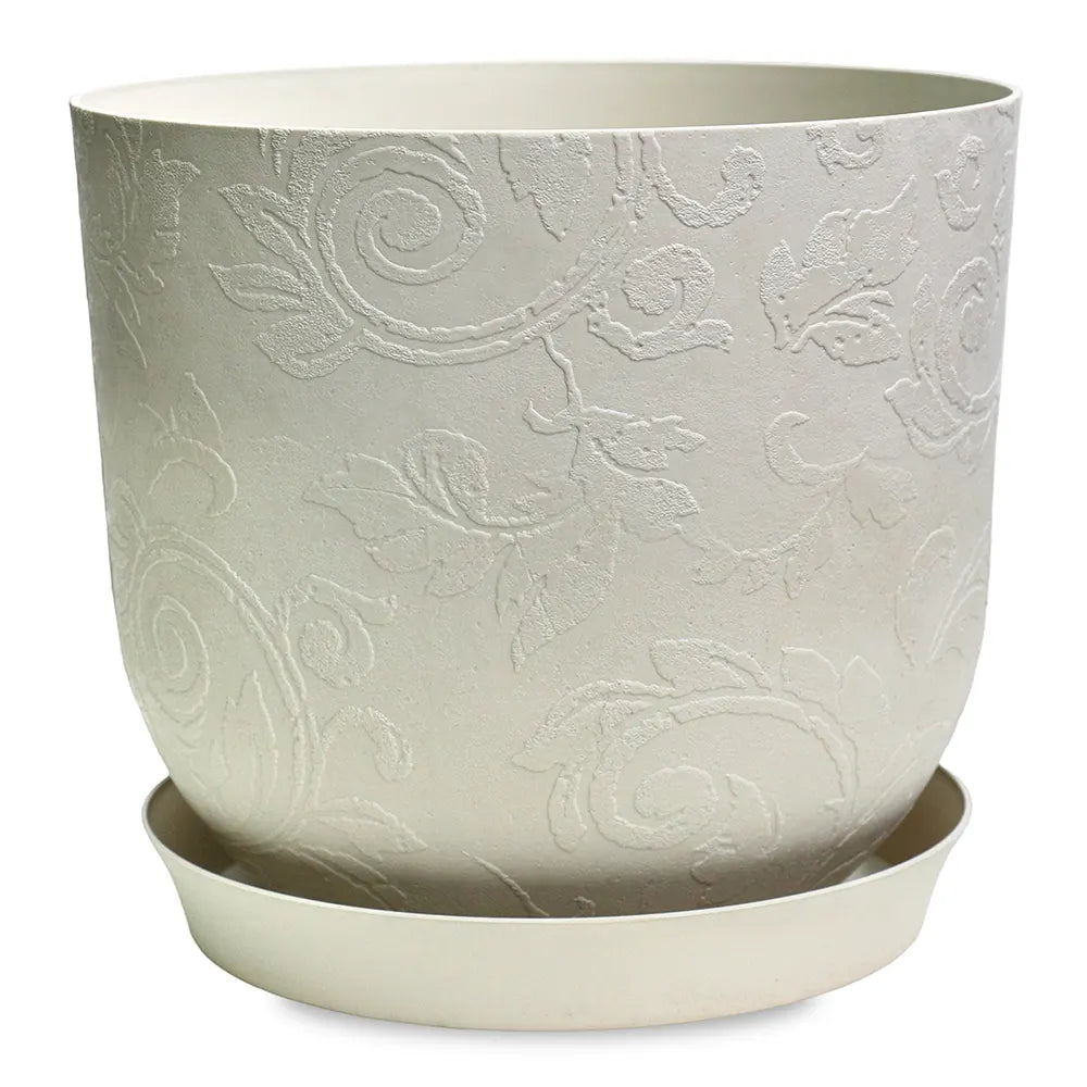 LORIENT WHITE PLASTIC POT D 39 CM - حوض بلاستيك