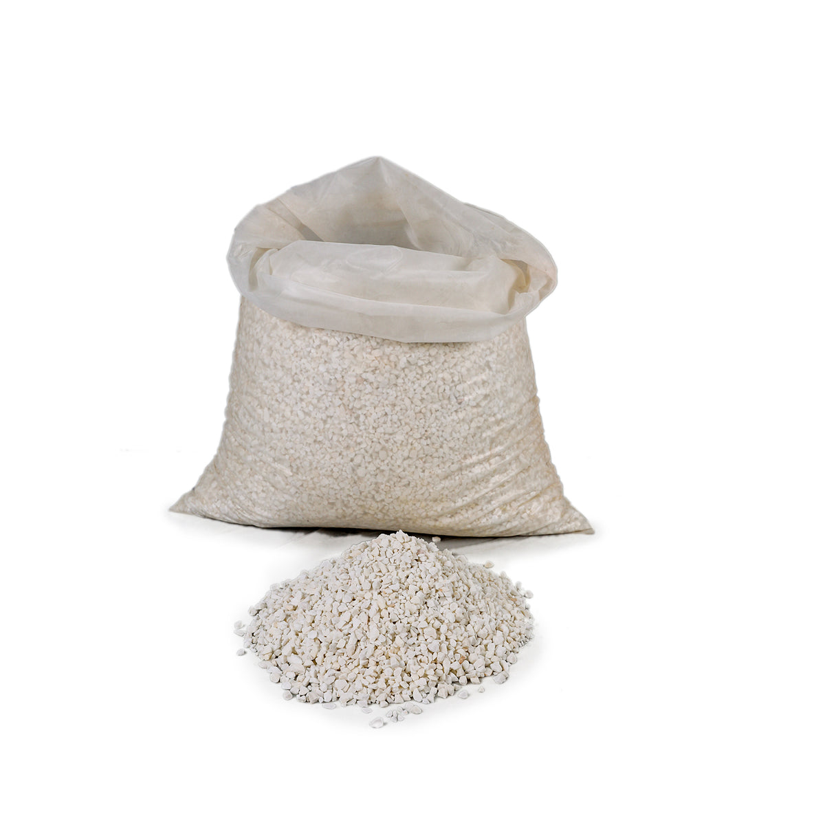 WHITE CHIPPING STONES 3-8MM 8-13MM 25KGS - حصى بيضاء مقاس ٣-٨ مم و ٨-١٣ مم ٢٥ كجم