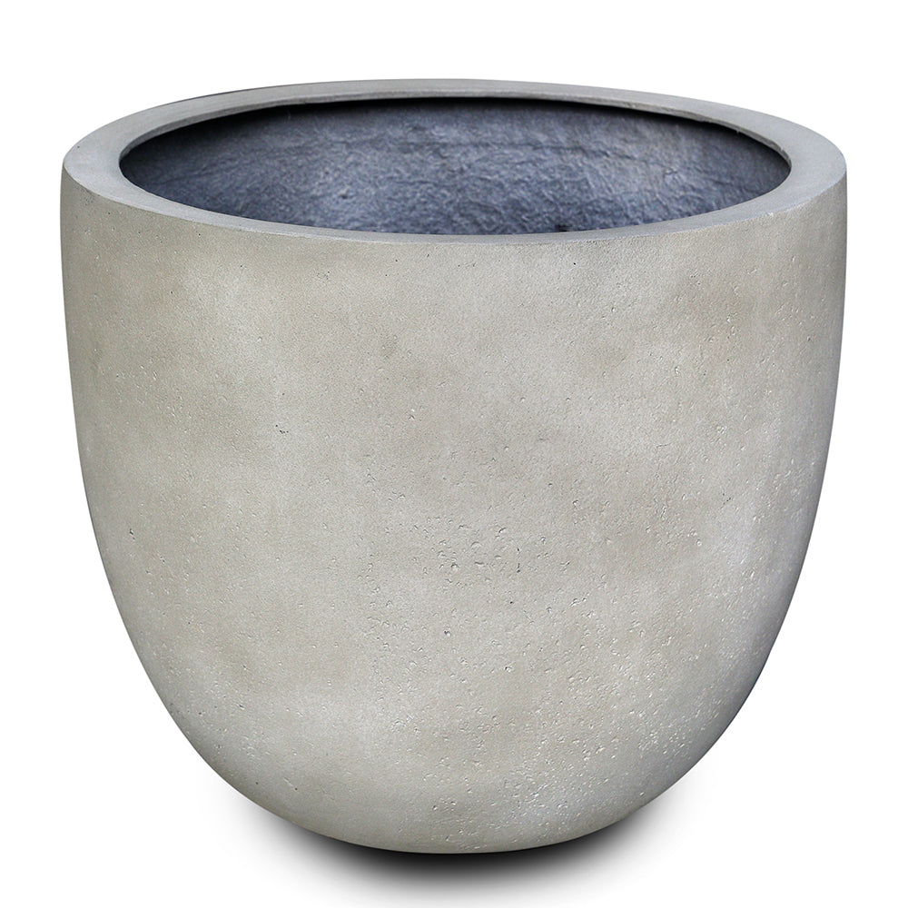 MELBOURNE WHITE COMPOSITE PLANTER D55CM - حوض ملبورن