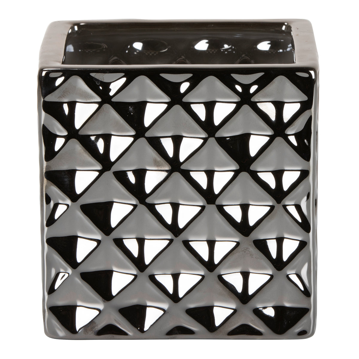 ASHEVILLE GLEAMING TITANIUM-SILVER POT W14 CMS