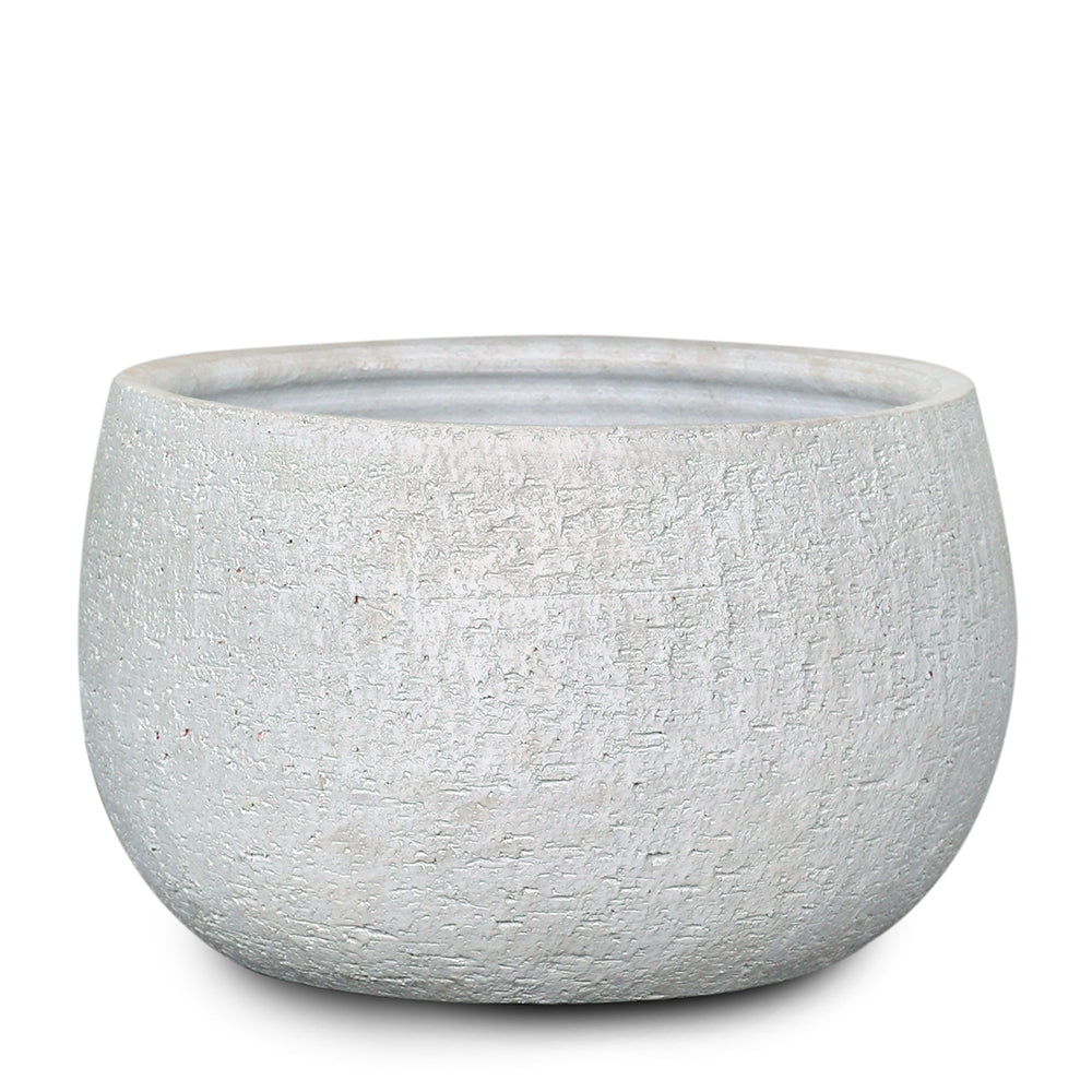 AMIENS WHITE BOWL PLANTER - حوض سيراميك أبيض