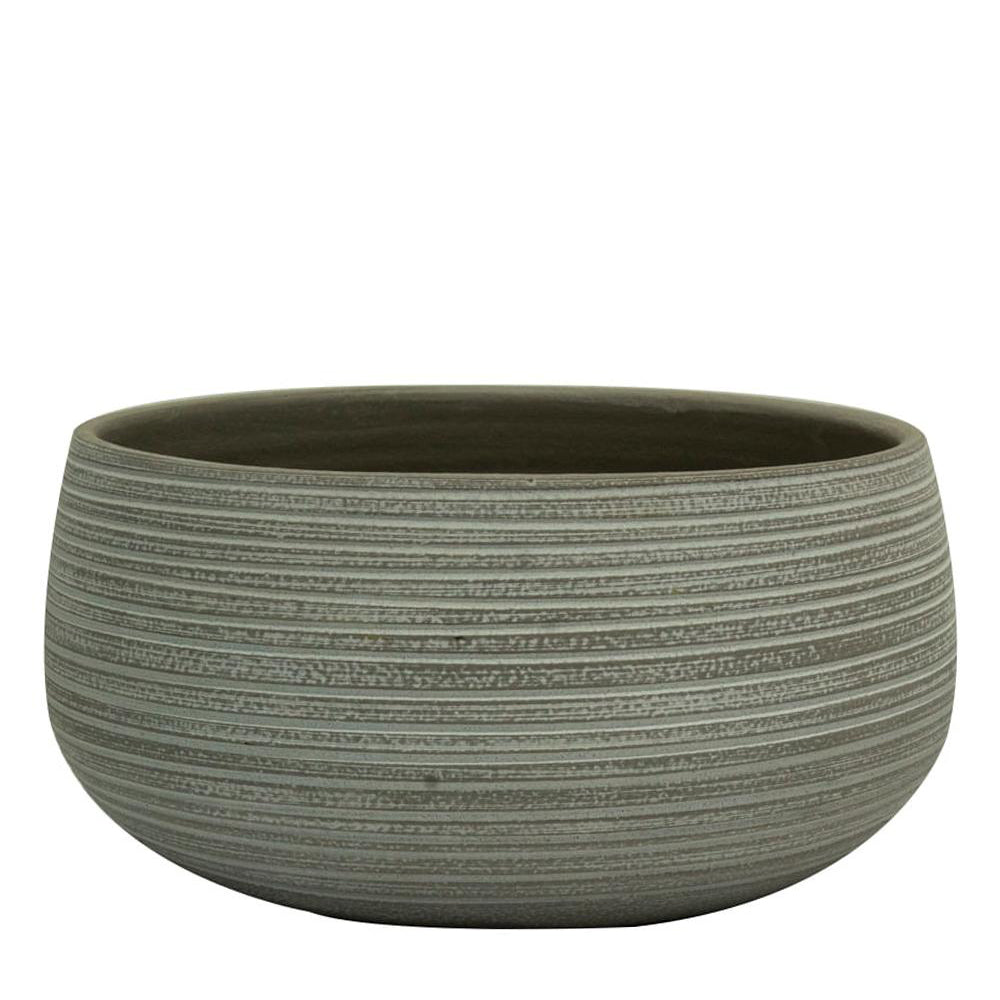 ANGERS BROWN BOWL PLANTER D24CM - حوض سيراميك بني