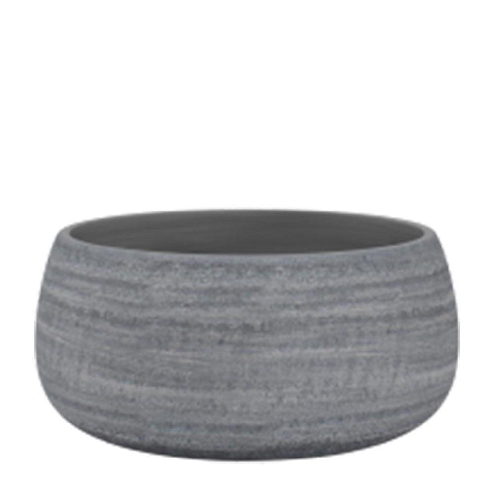 ANGERS GREY BOWL PLANTER D29CM - حوض سيراميك رمادي