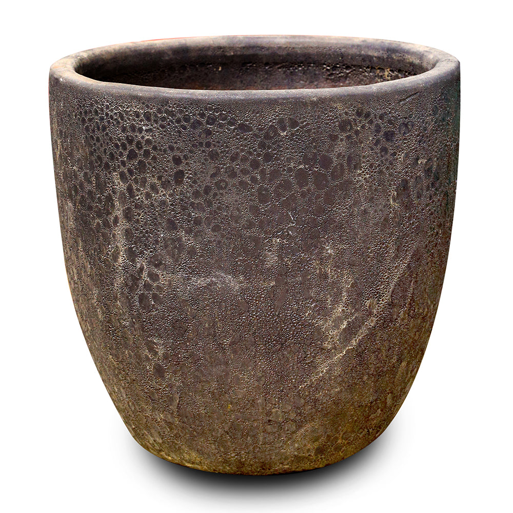 ALTEROSA BLACK PLANTER D71cm - حوض سيراميك أسود القطر ٧١ سم