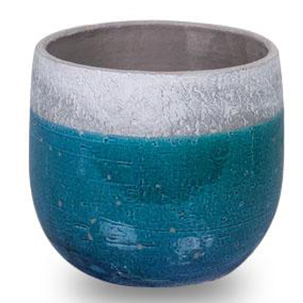 DIJON SNOW BLUE CERAMIC POT-حوض سيراميك