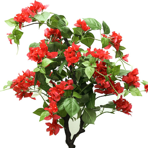 ARTIFICIAL BOUGAINVILLEA RED FLOWERS H100CM - نبات الهجنمية الاصطناعي 100 سم