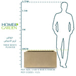 TRIER WHITE PLANTER 100 CM - حوض ترير الابيض 100 سم