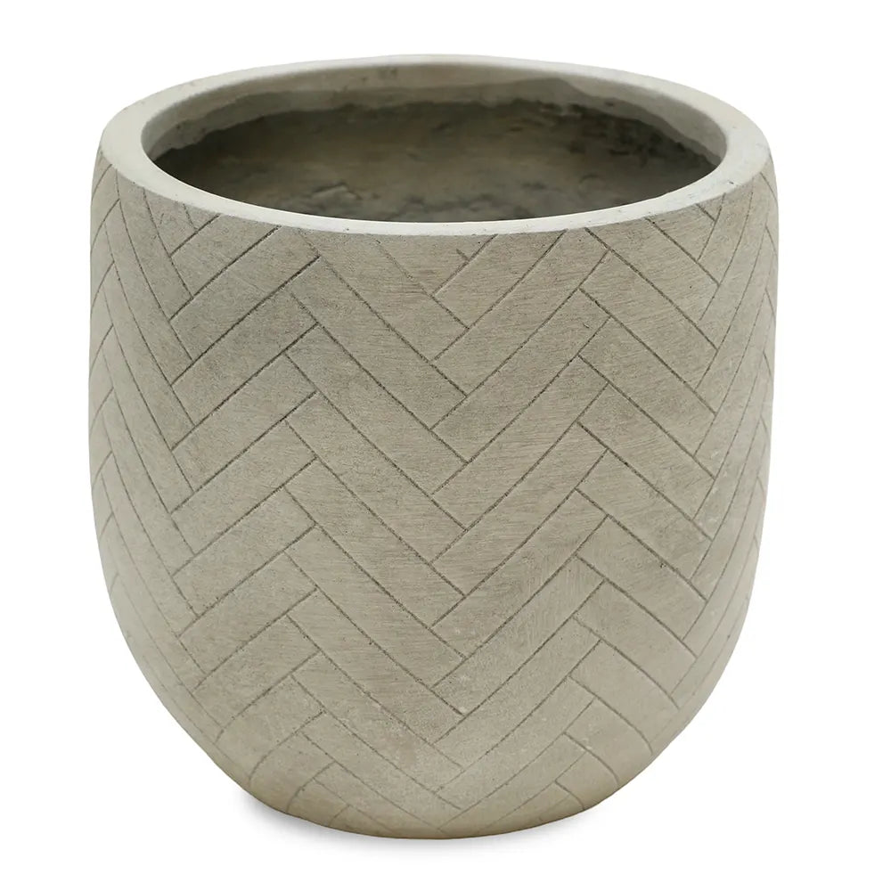 SNEEK CERAMIC GREY POT D21 CM