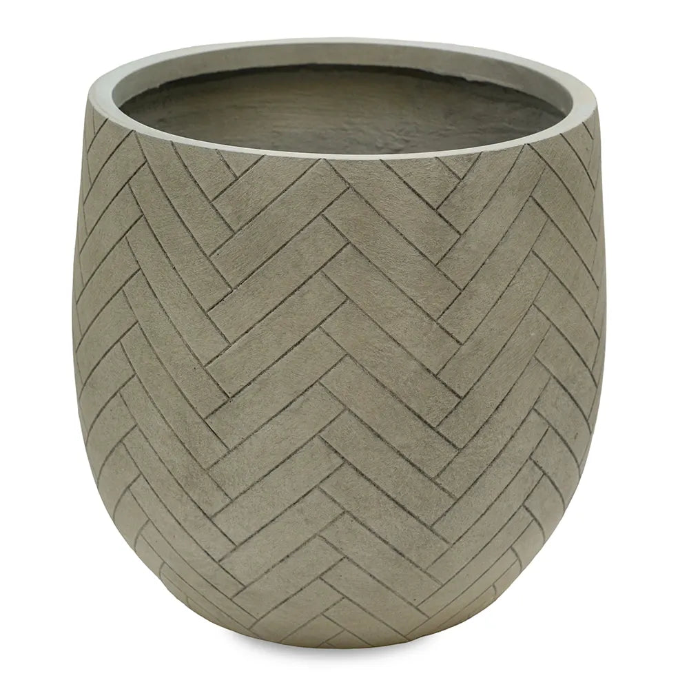 SNEEK CERAMIC GREY POT D34 CM