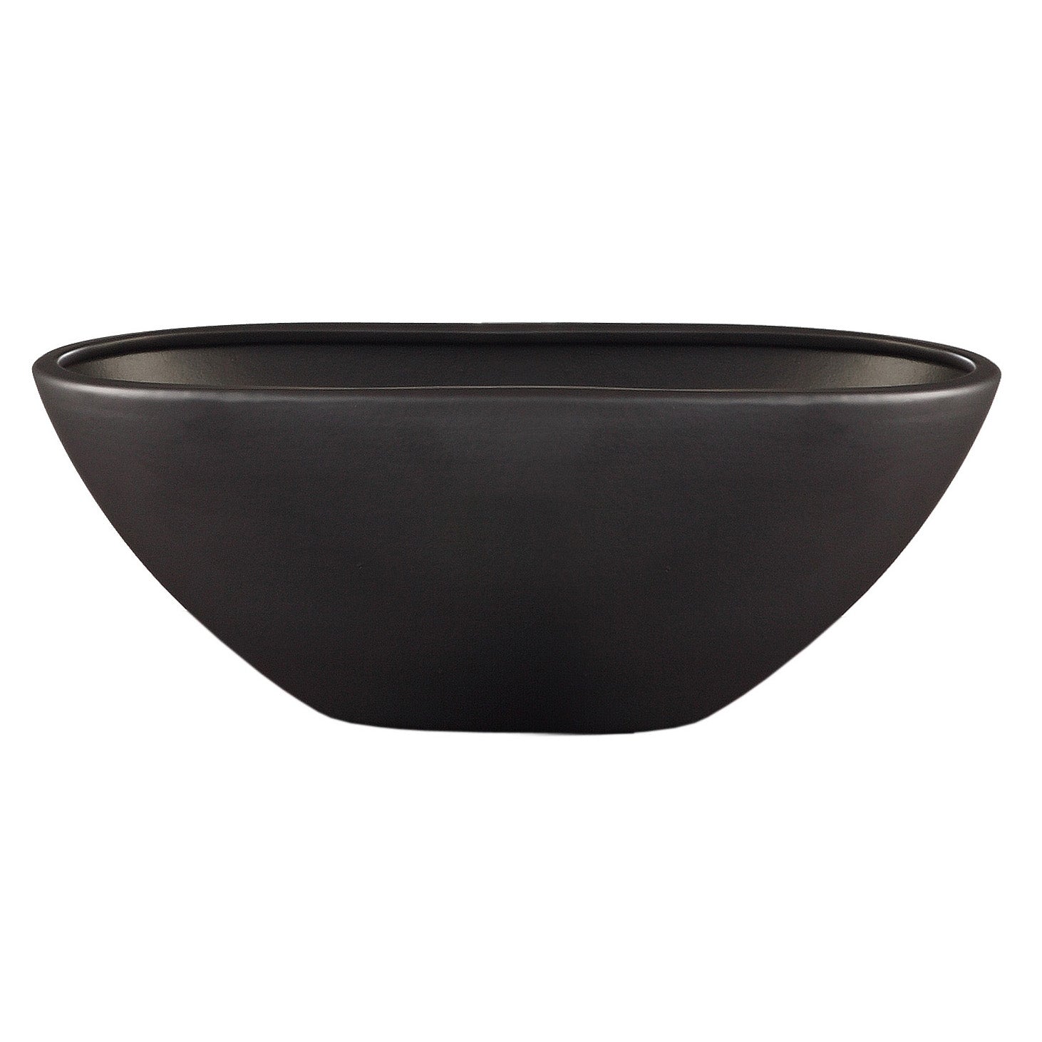 KENTUCKY SLEEK BLACK BOAT PLANTER  L30CM - حوض كنتاكي