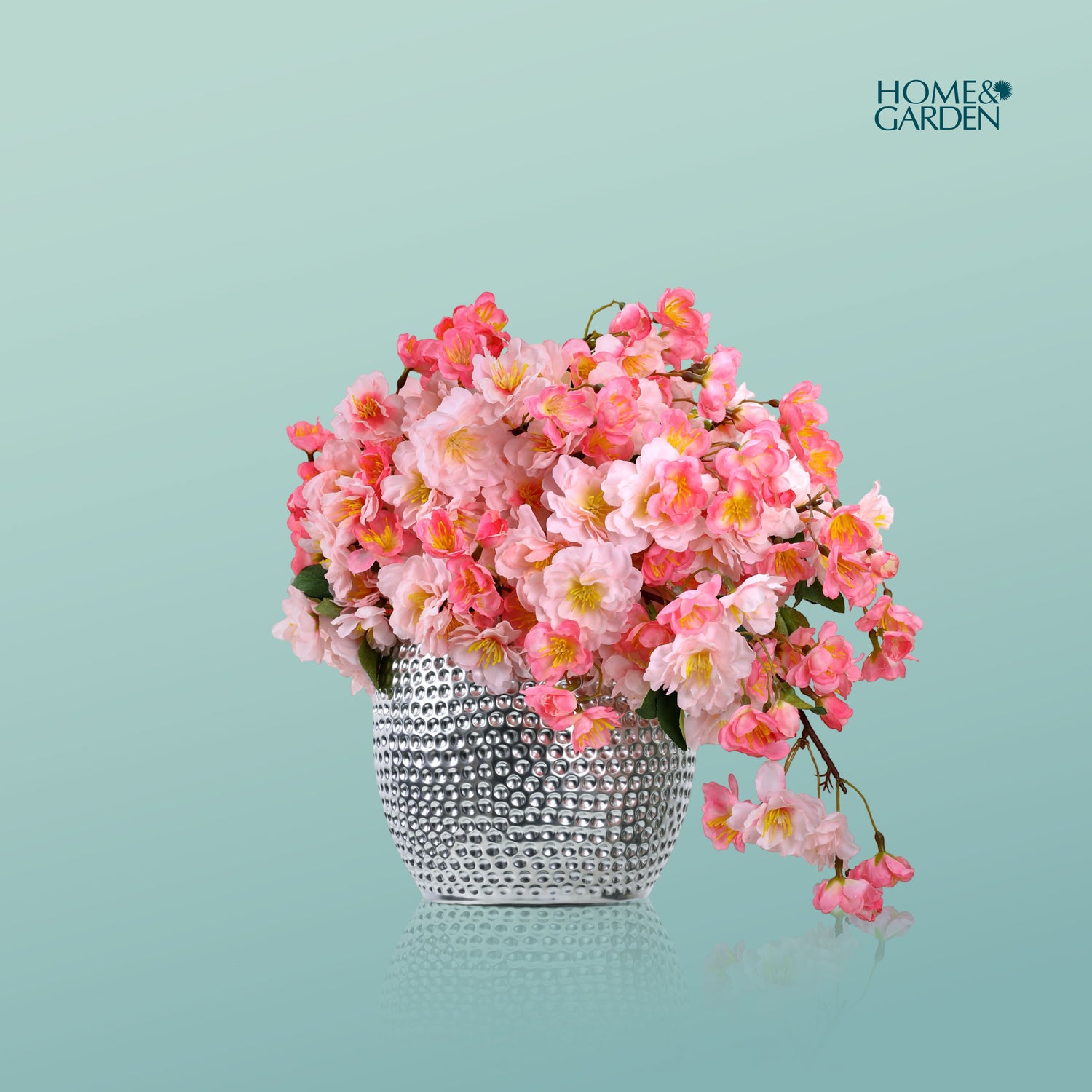 ARTIFICIAL PINK BLOSSOM POT