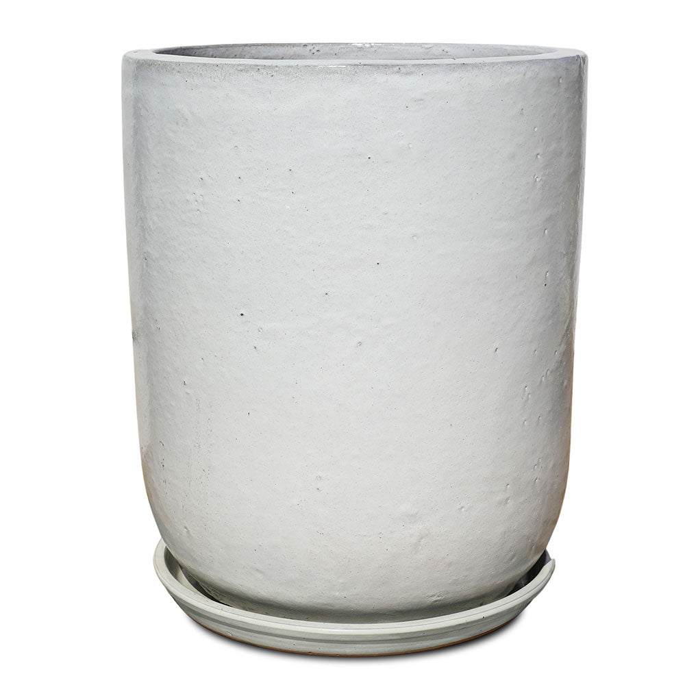 LEIDEN WHITE CERAMIC PLANTER