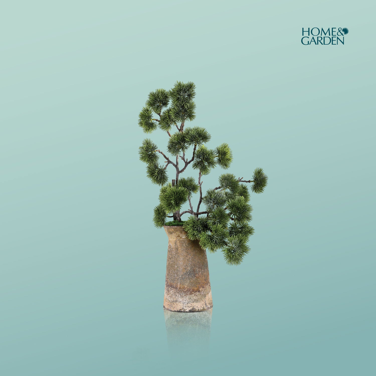 ARTIFICIAL GREEN BONSAI POT