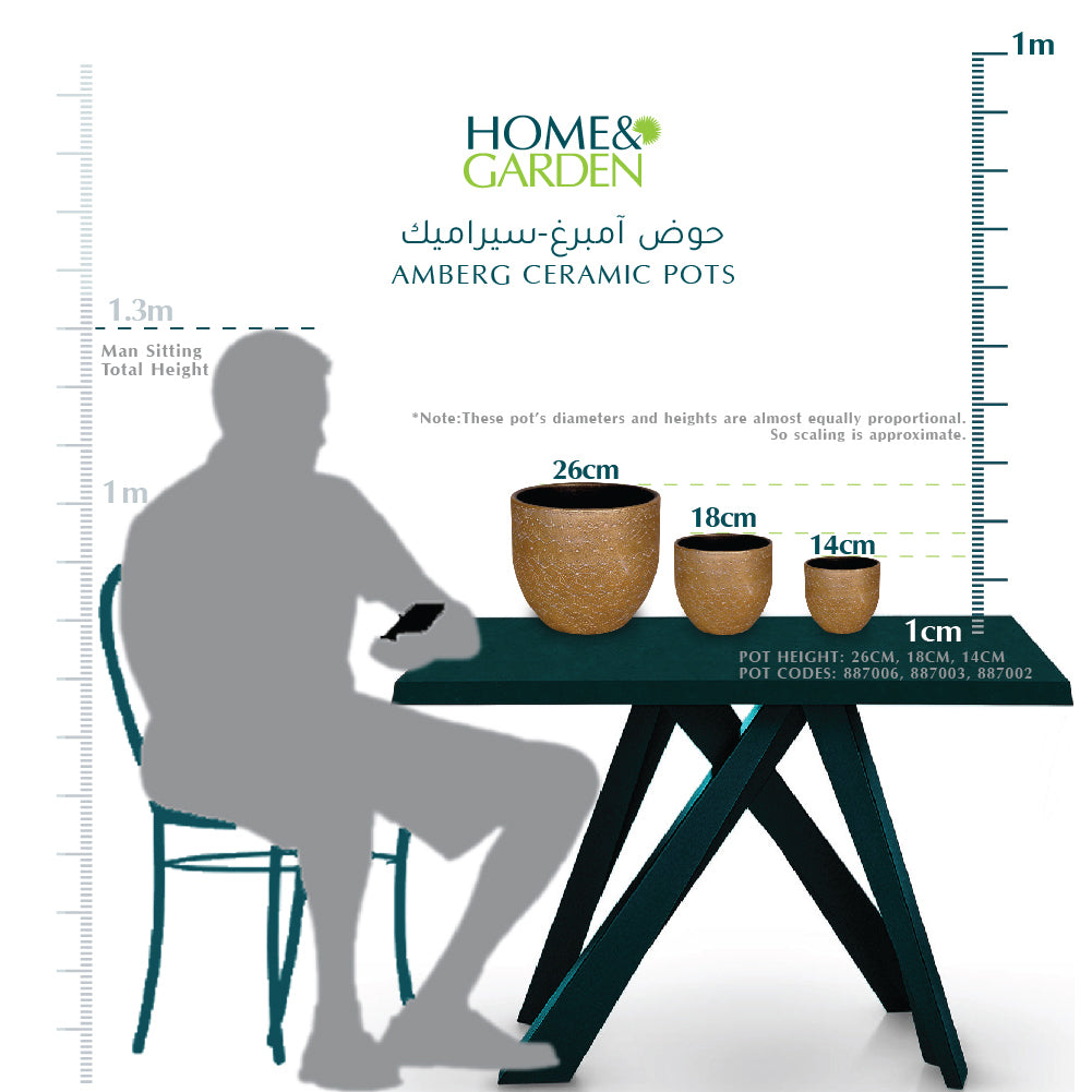 AMBERG CERAMIC POT  - حوض آمبرغ-سيراميك