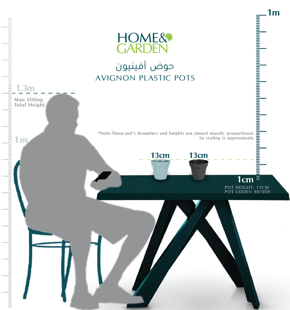 افينيون وعاء بلاستيك انثراسايت D14CM - حوض أفينيون 