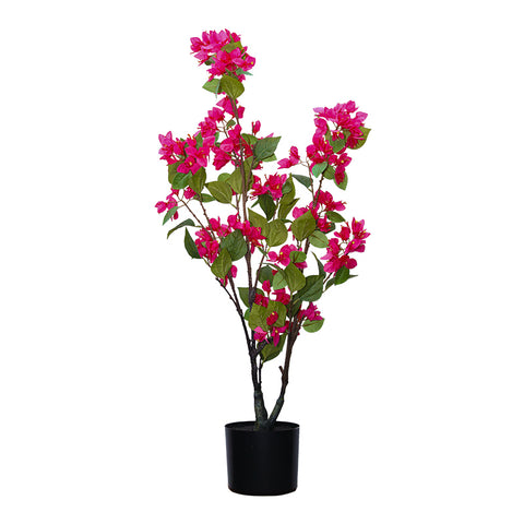 ARTIFICIAL BOUGAINVILLEA RED FLOWERS H90CM - نبات الهجنمية الاصطناعي 90 سم