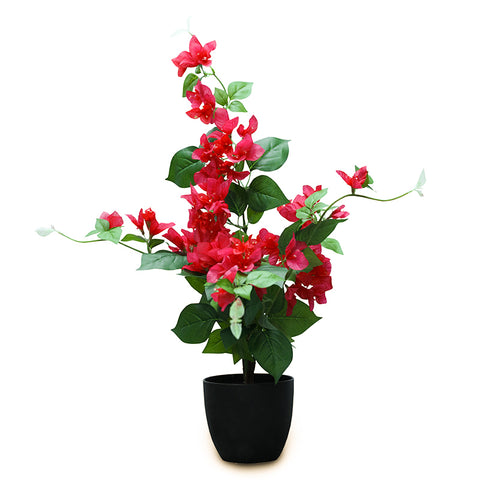 ARTIFICIAL BOUGAINVILLEA RED FLOWERS H76CM  - نبات الهجنمية الاصطناعي 76 سم