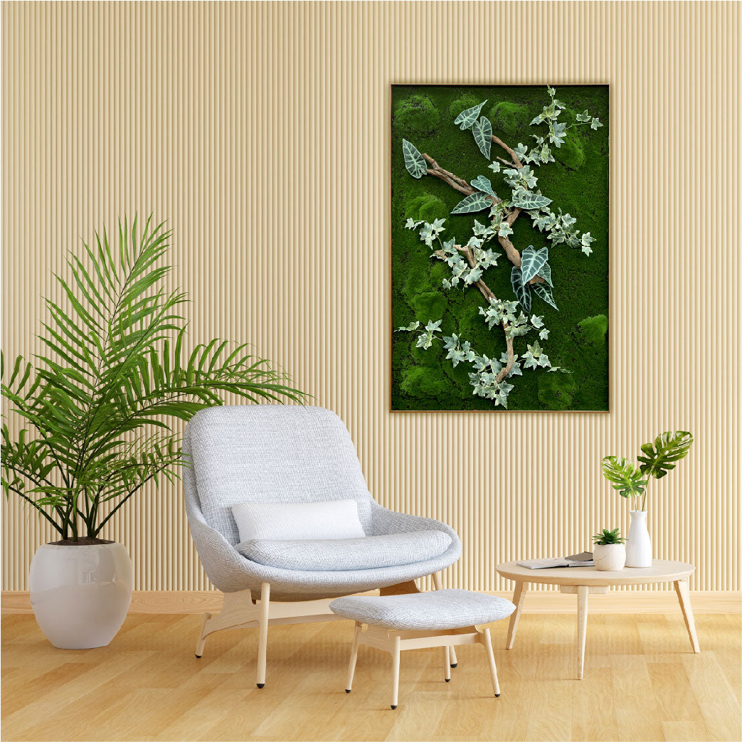 CUSTOMIZED ARTIFICIAL MOSS RECTANGULAR FRAME - DESIGN 2 - إطار مستطيل مصنوع من الطحلب الاصطناعي حسب الطلب - التصميم 2