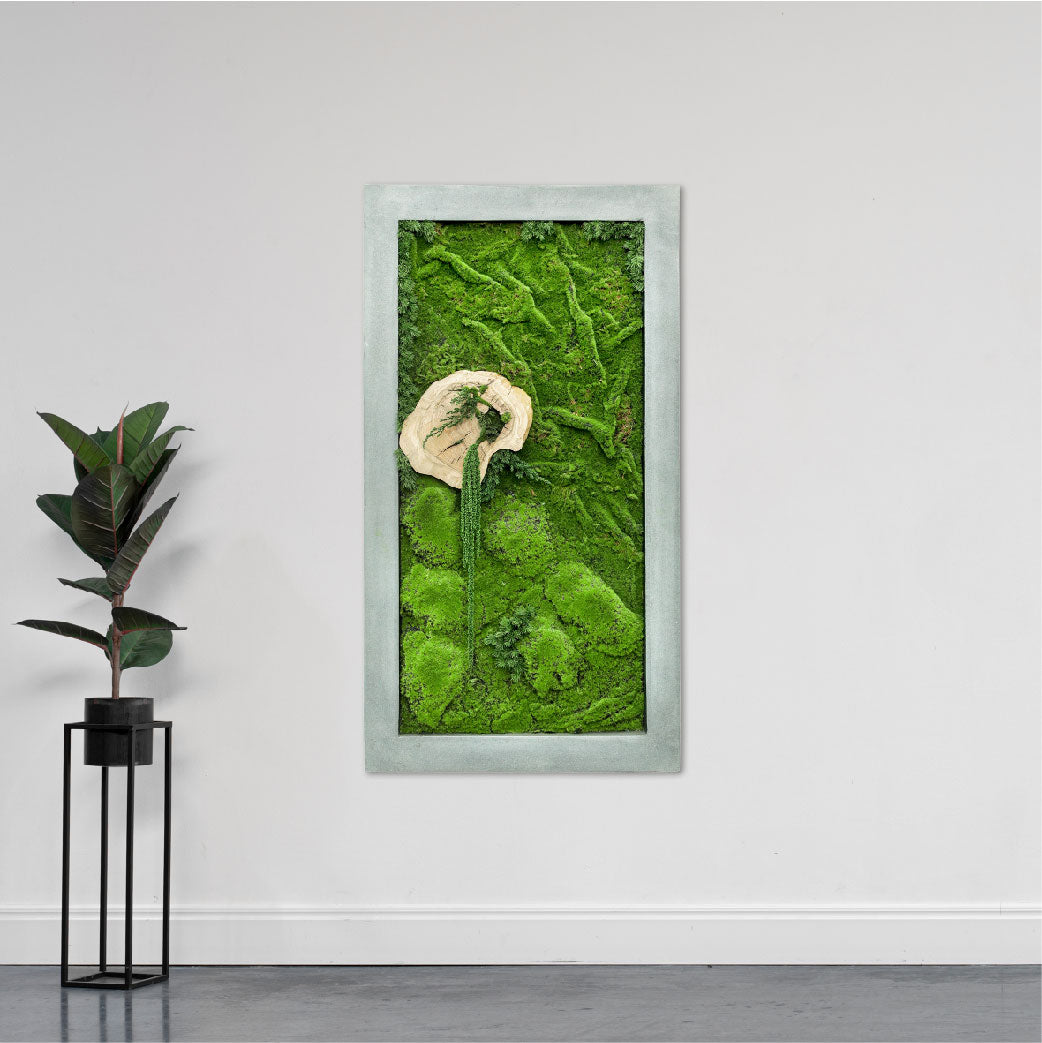 CUSTOMIZED ARTIFICIAL MOSS RECTANGULAR FRAME - DESIGN 4 - إطار مستطيل مصنوع من طحلب صناعي حسب الطلب - التصميم 4