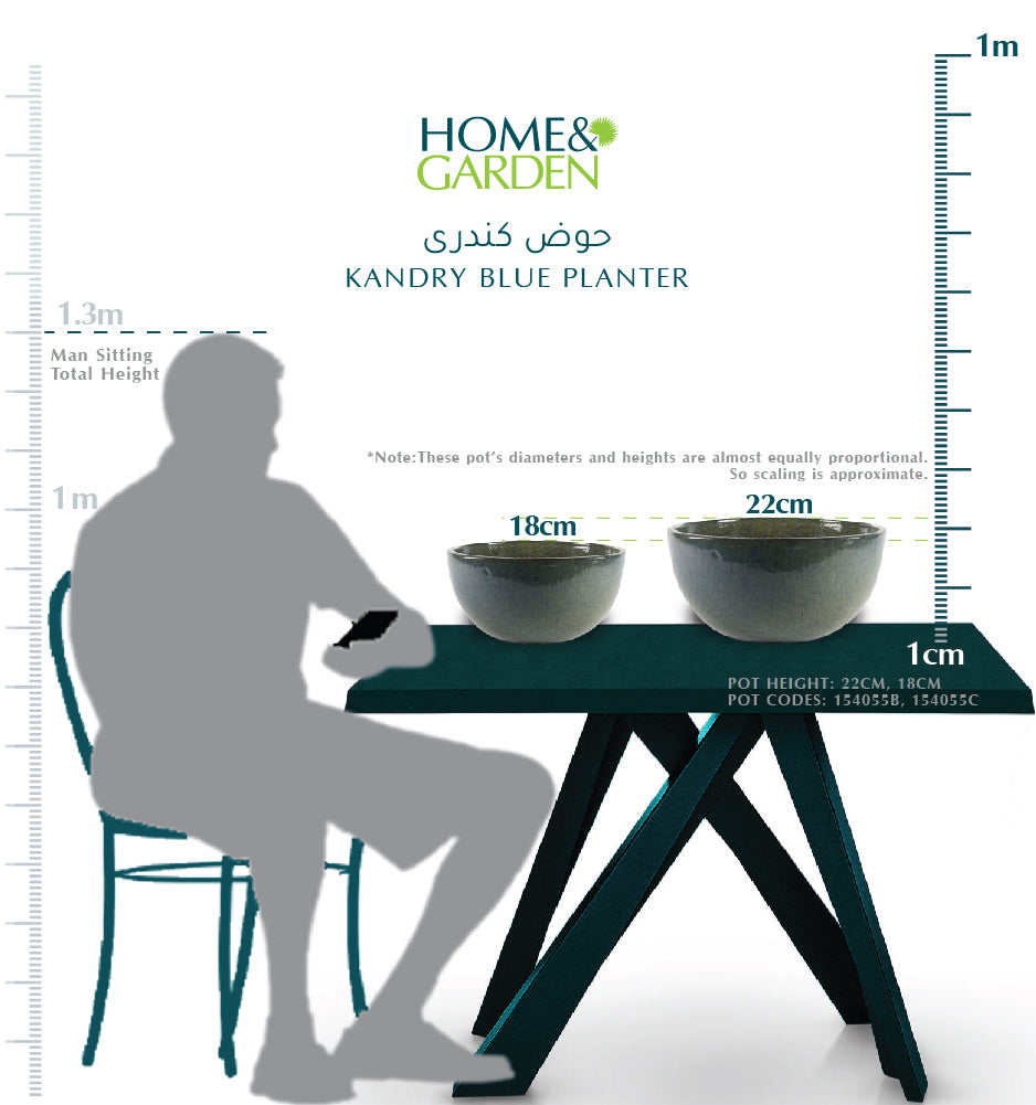 KANDRY BLUE PLANTER  - حوض كندرى