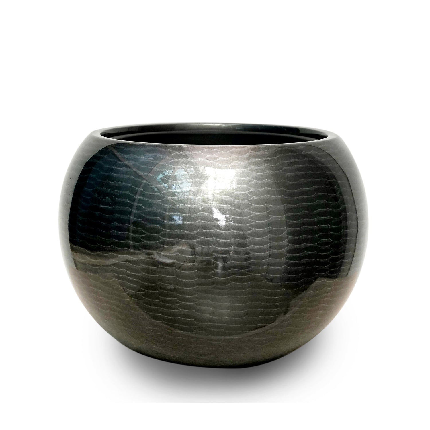 NIGERIA BLACK SNAKE SKIN PLANTER D60CM - حوض نيجيريا