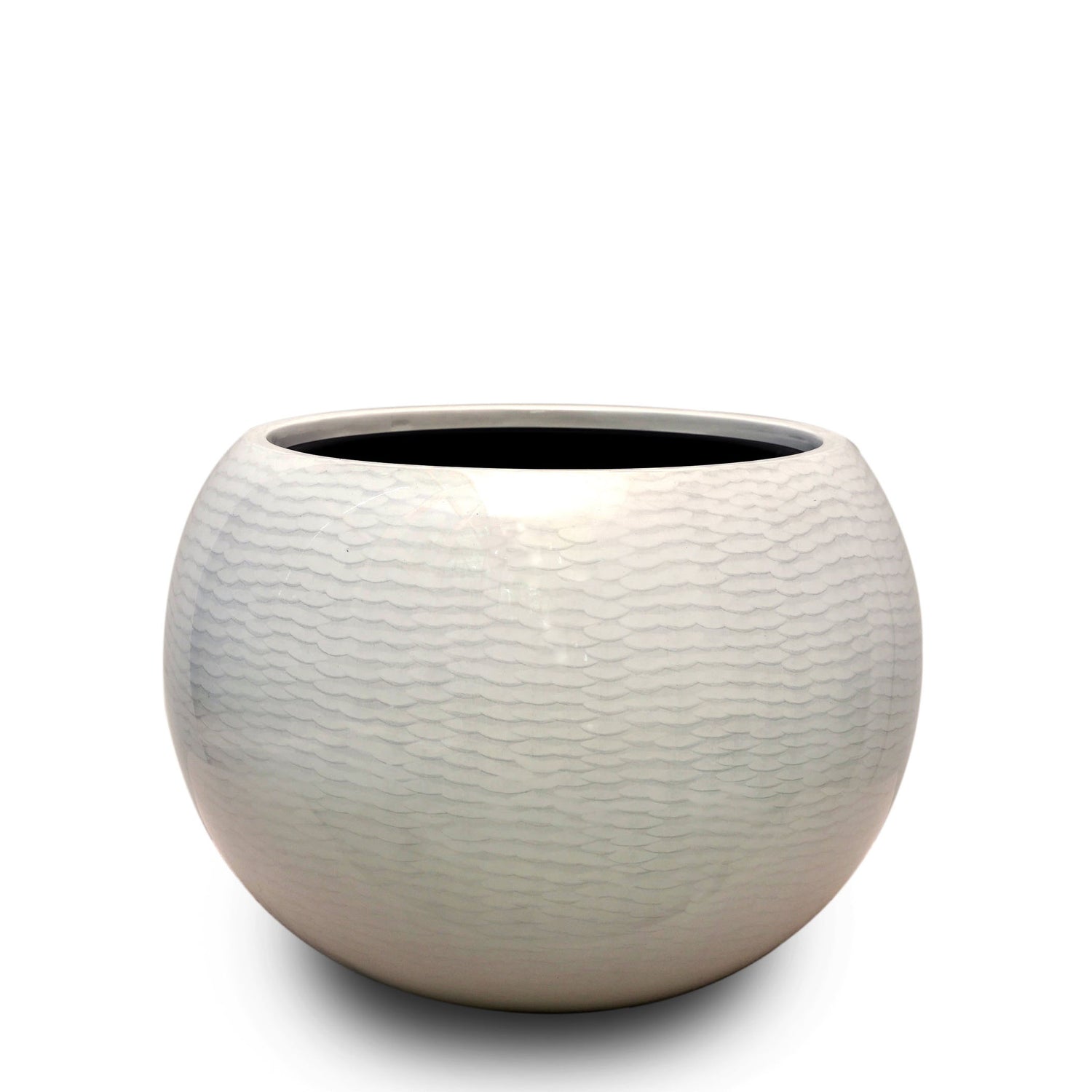 NIGERIA WHITE SNAKE SKIN PLANTER D60CM -  حوض نيجيريا