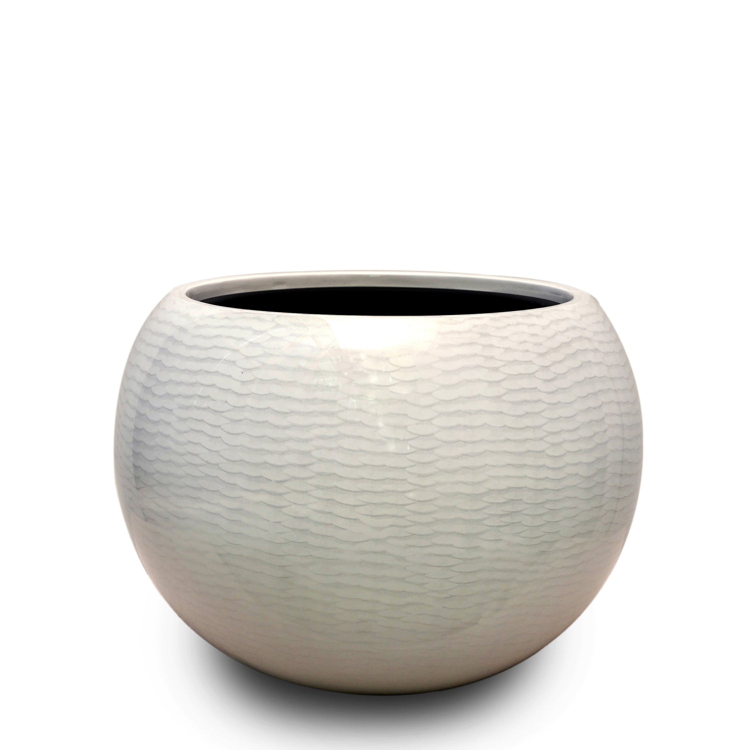 NIGERIA WHITE SNAKE SKIN PLANTER D50CM -  حوض نيجيريا