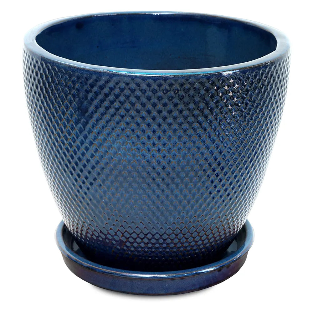 حوض سنوبا - سيراميك أزرق - قطر 38 سم