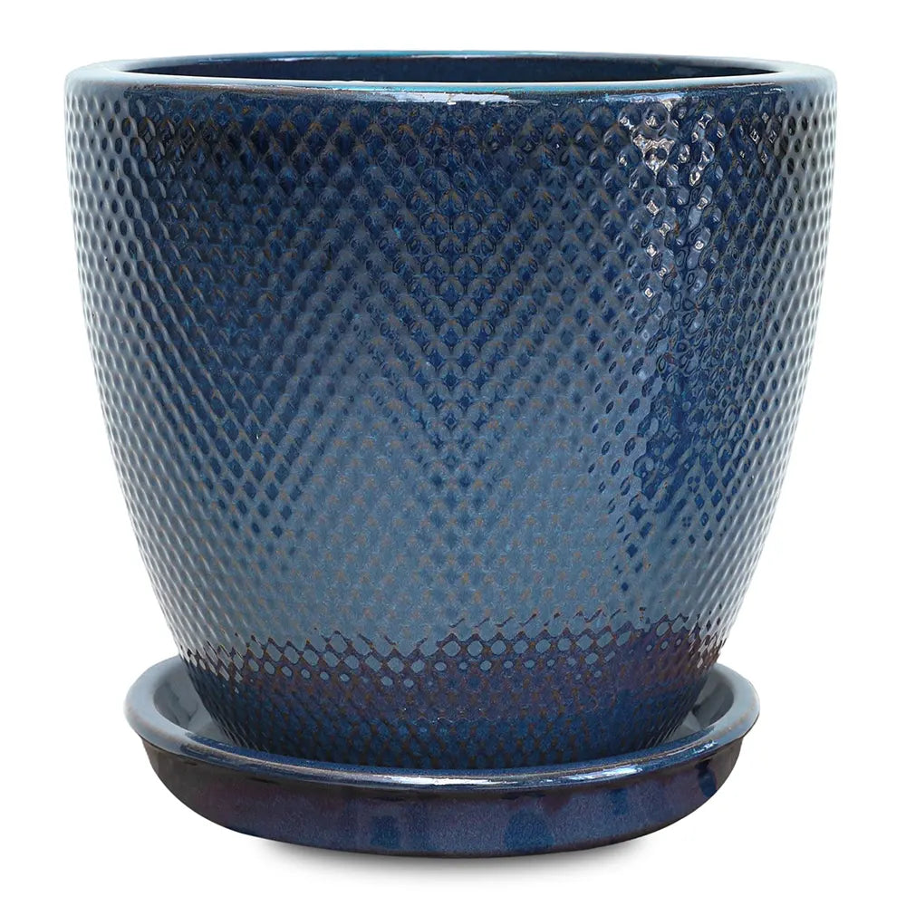 حوض سنوبا - سيراميك أزرق - قطر 29 سم