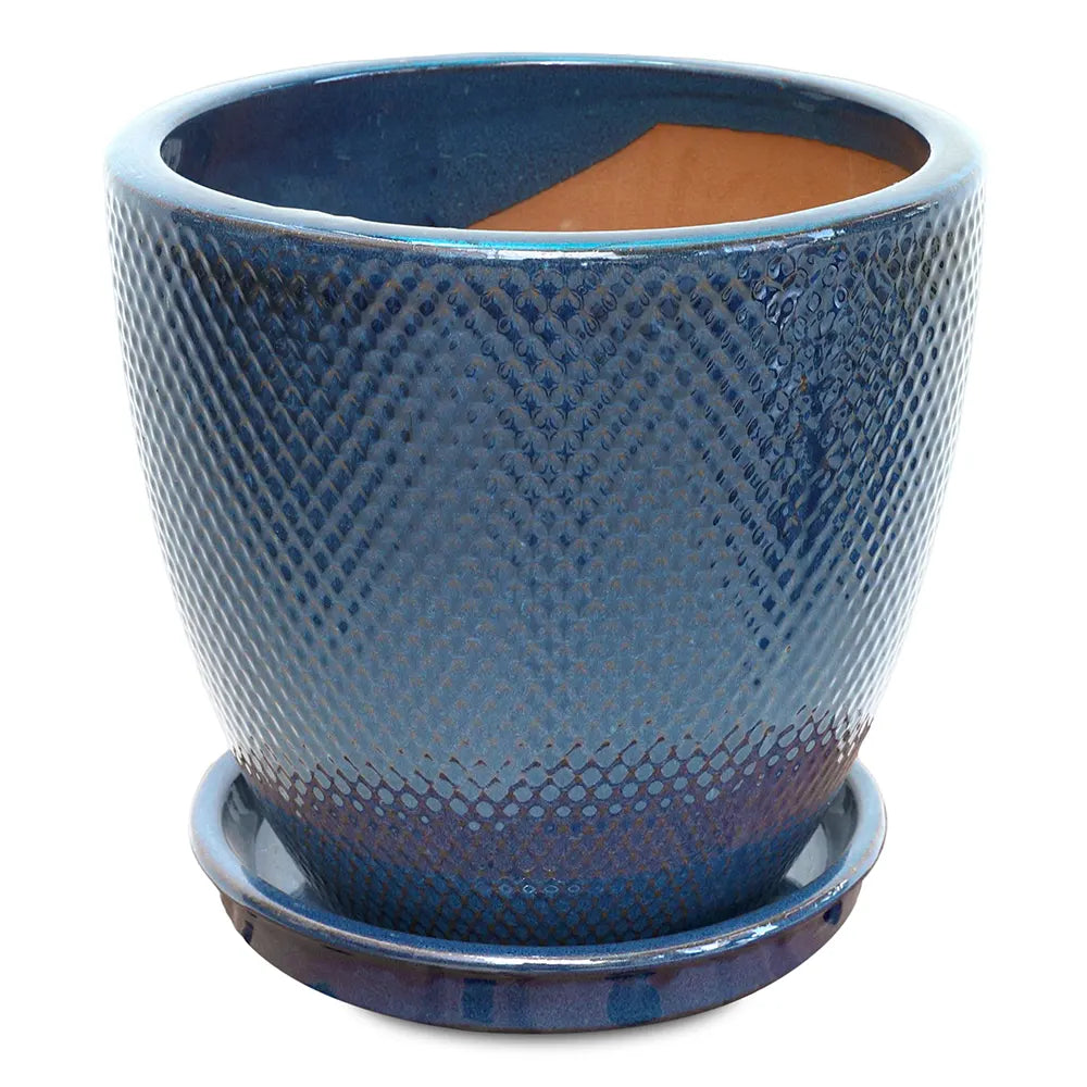 حوض سنوبا - سيراميك أزرق - قطر 29 سم