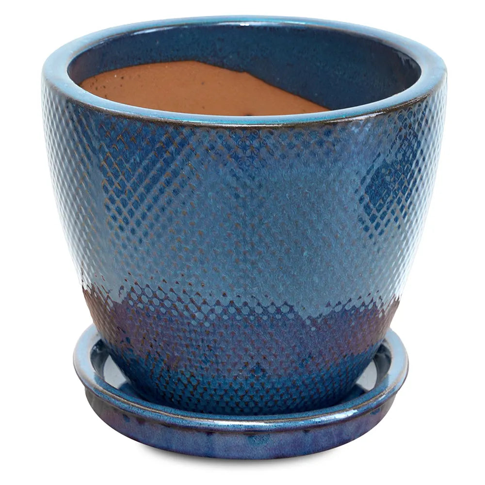 حوض سنوبا - سيراميك أزرق - قطر 23 سم