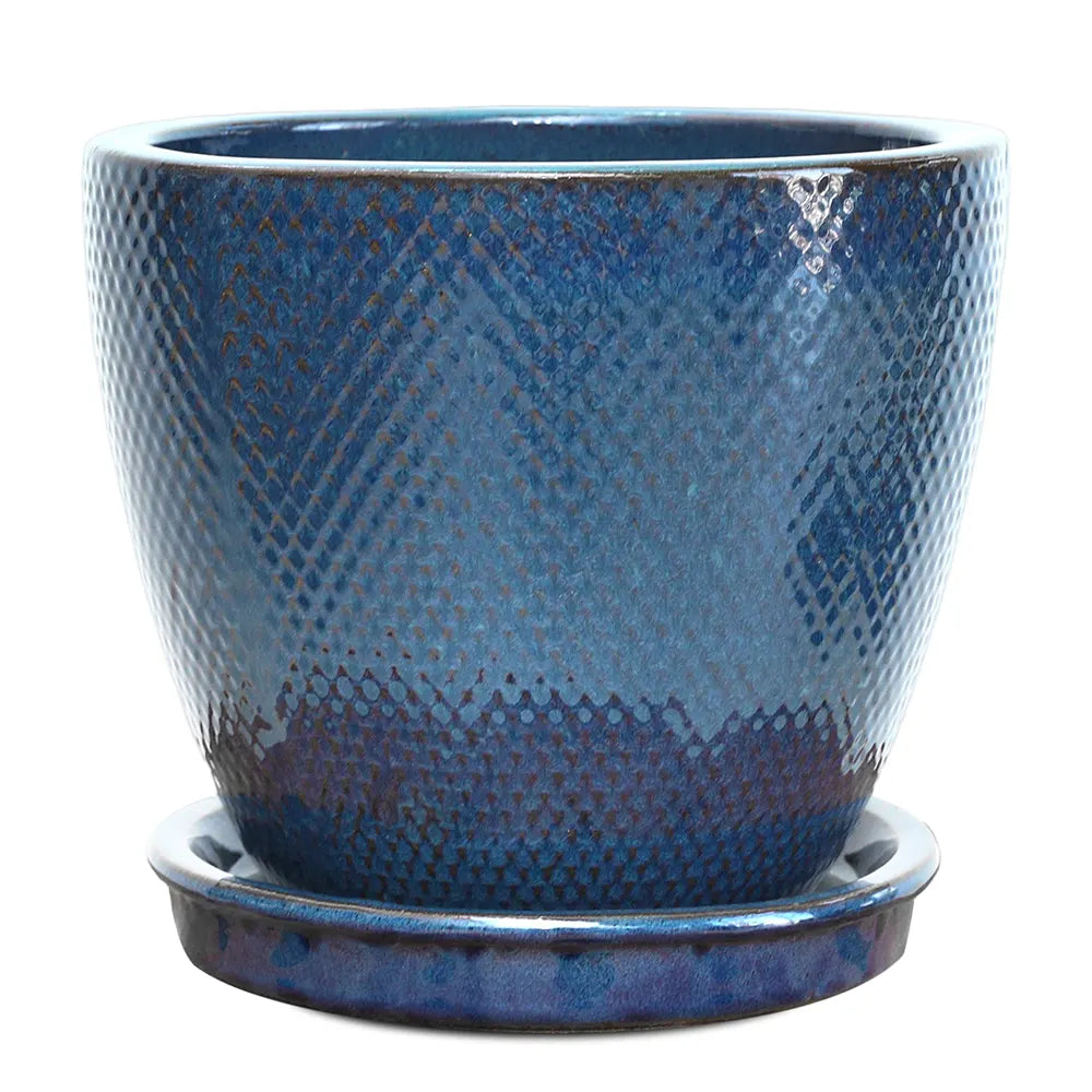 حوض سنوبا - سيراميك أزرق - قطر 23 سم