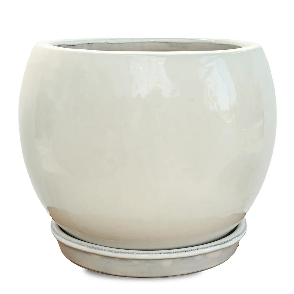 GRANDBERG CREAM CERAMIC PLANTER D32CM