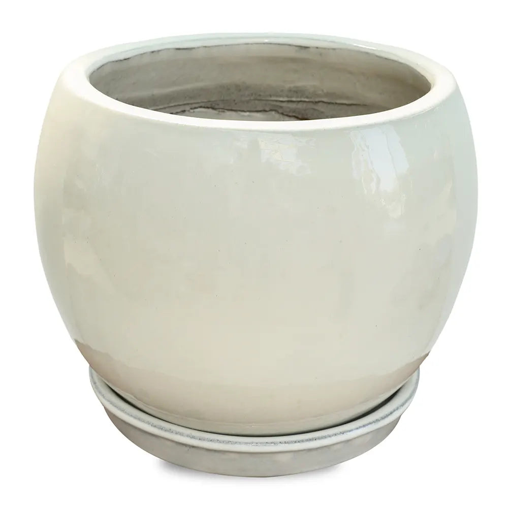 GRANDBERG CREAM CERAMIC PLANTER D32CM