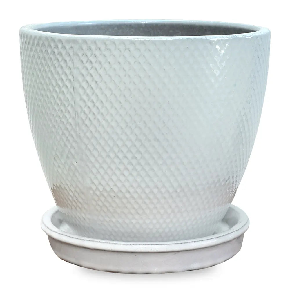 حوض سنوبا - سيراميك أبيض - قطر 23 سم