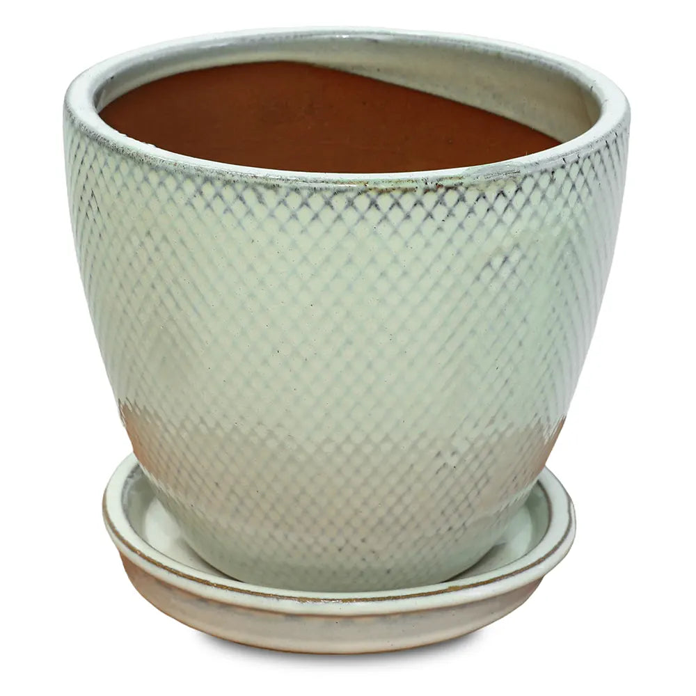 SNOPA CREAMY CERAMIC PLANTER D23CM