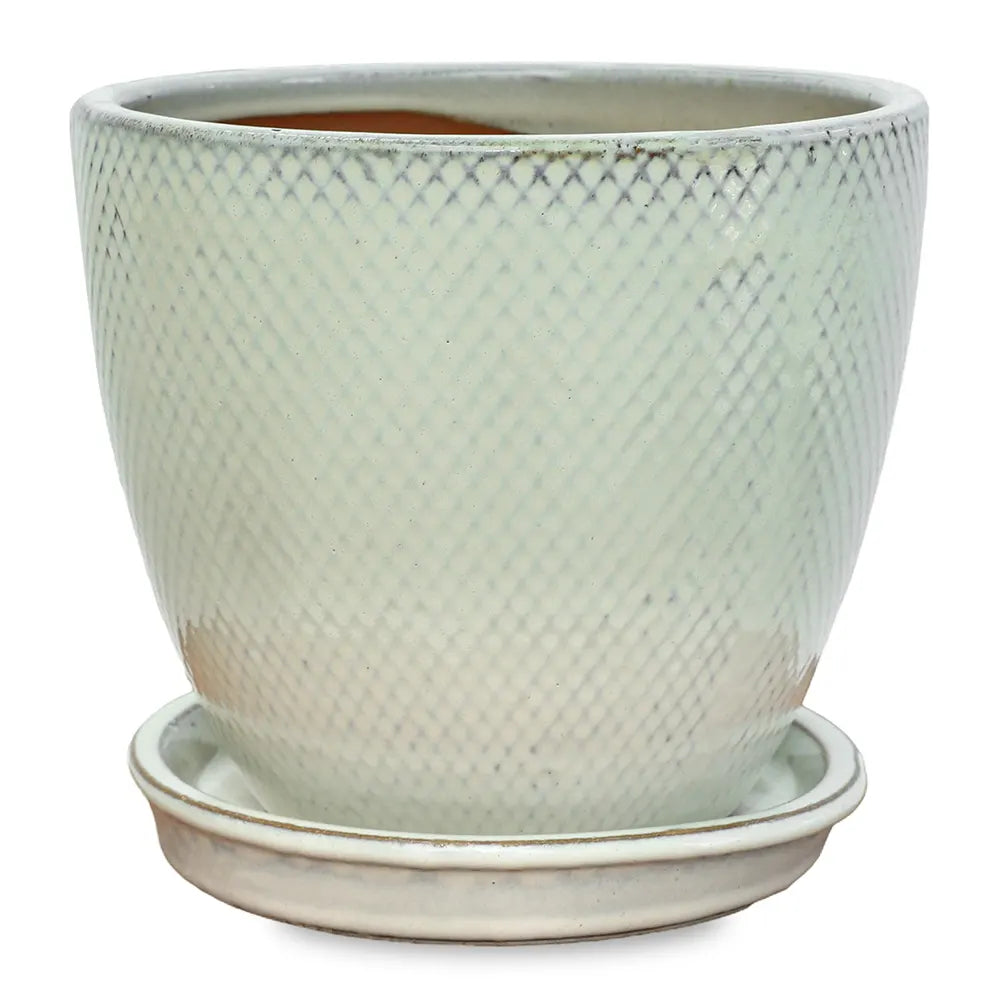 SNOPA CREAMY CERAMIC PLANTER D23CM