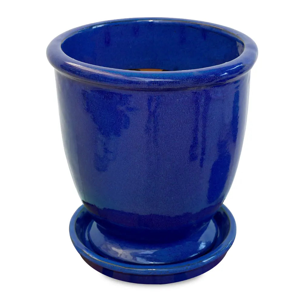 GREDING BLUE CERAMIC POT D 29 CMS