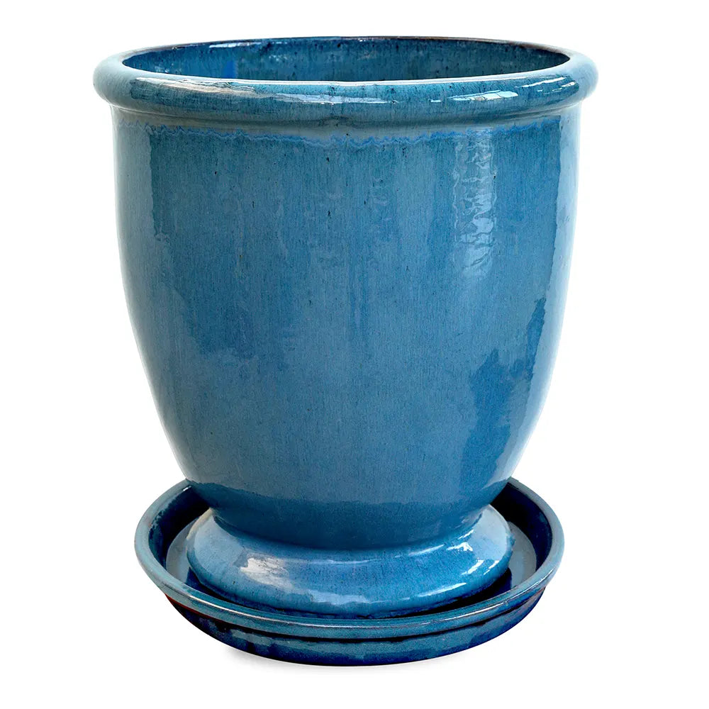 حوض جريدينغ - سيراميك أزرق - قطر 39 سم