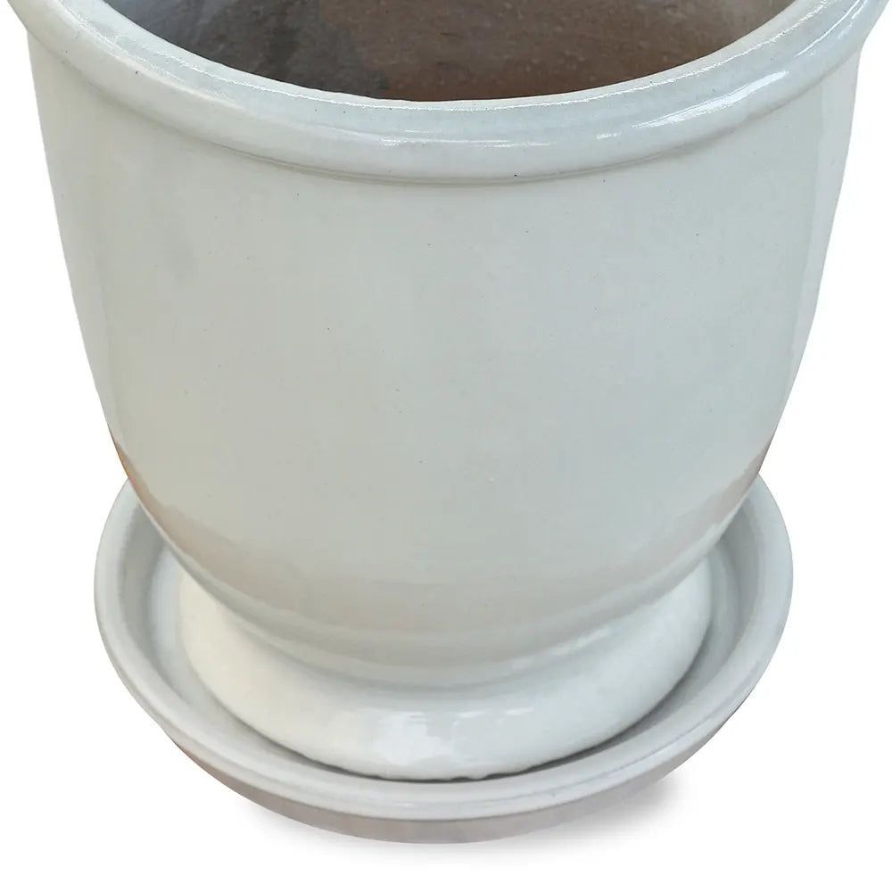 حوض جريدينغ - سيراميك أبيض - قطر 28 سم